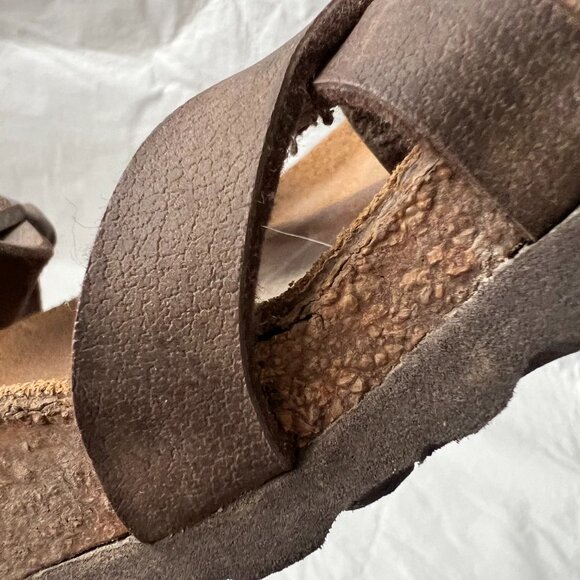 Birkenstock sandals Mayari Mocha felt straps toe loop 37 6 6.5 Wide birko flor - Picture 12 of 13